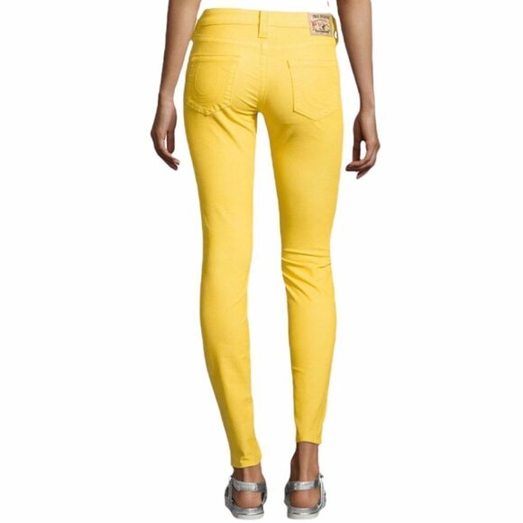 True Religion Shannon Yellow Corduroy Pants 27 - Picture 1 of 14